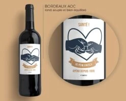 Bouteilles De Vin De Bordeaux Personnalisables - De PĂšre En Fils - Fille