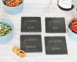 Sous-verres Personnalisés En Ardoise Naturelle