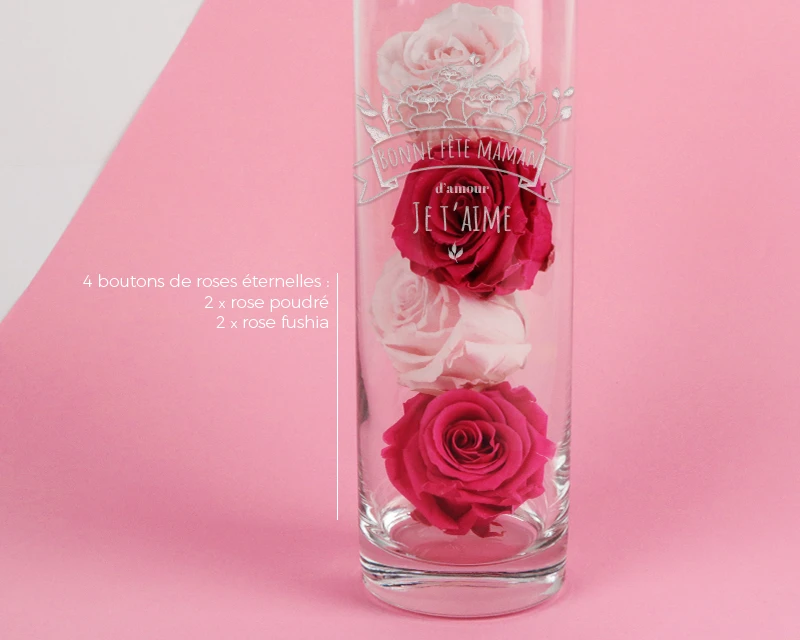 Vase Personnalisable Gravé - Collection Maman Fleurie 4 Vase Personnalisable Gravé - Collection Maman Fleurie – Image 4