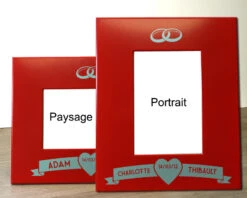 Cadre Métal Rouge Gravé Mariage -Cadeaux f0afebcb187ce593f2a0bca49240cf08f04b9a8ee237a00e7b7f02cec4d221639