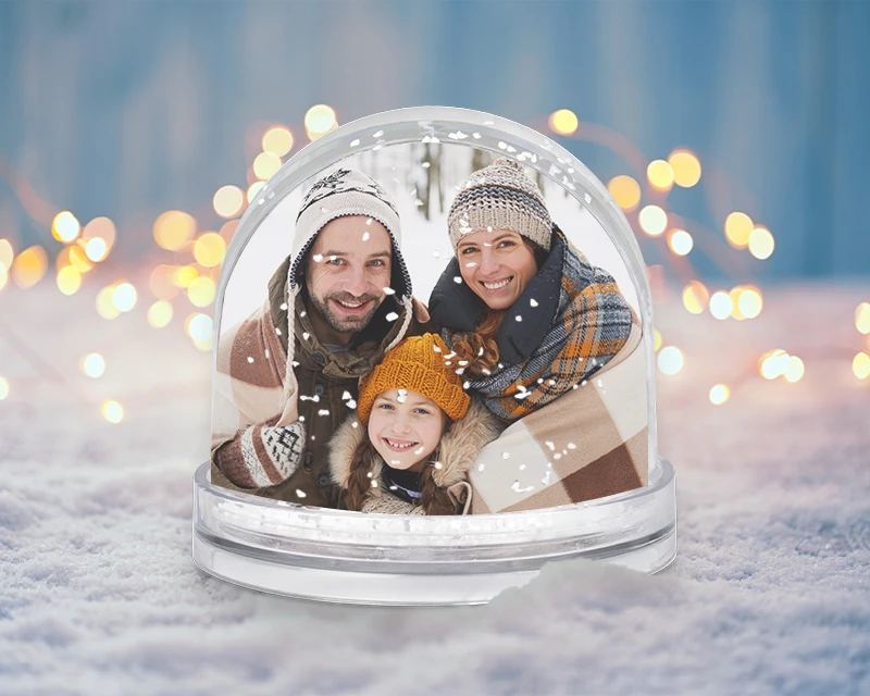 Boule à Neige Flocons Personnalisée - Photo 2 Boule à Neige Flocons Personnalisée - Photo – Image 2