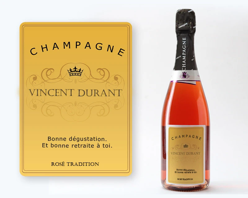 Bouteille De Champagne Rosé Personnalisée - Royal 3 Bouteille De Champagne Rosé Personnalisée - Royal – Image 3