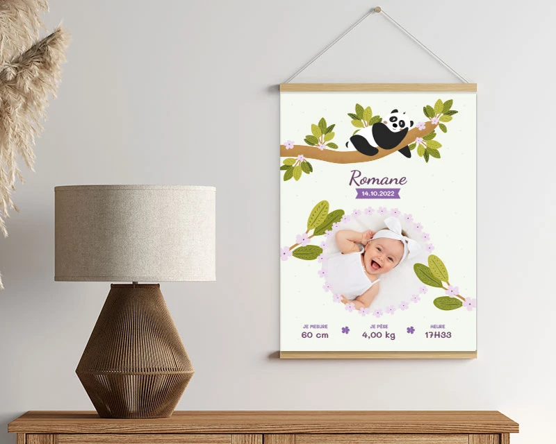 Affiche De Naissance Personnalisée - Panda 5 Affiche De Naissance Personnalisée - Panda – Image 5