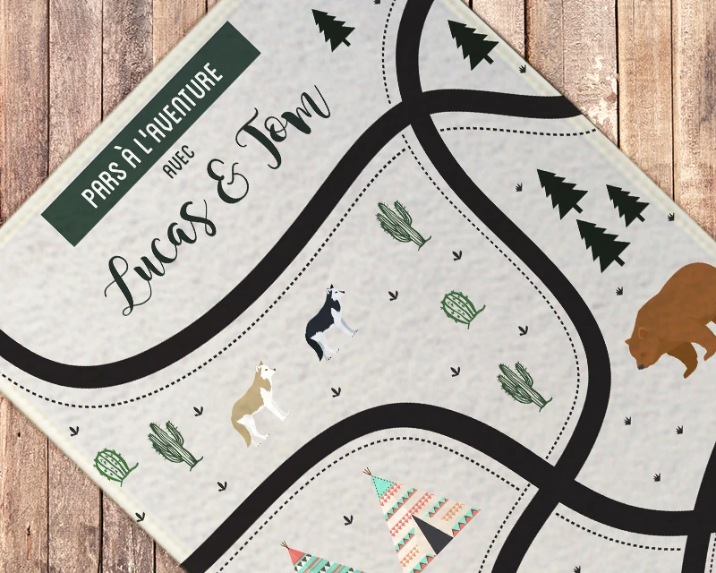 Tapis De Jeu Pour Enfant - Aventures Sauvages 1 Tapis De Jeu Pour Enfant - Aventures Sauvages