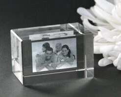 Presse Papier En Verre Gravé Photo