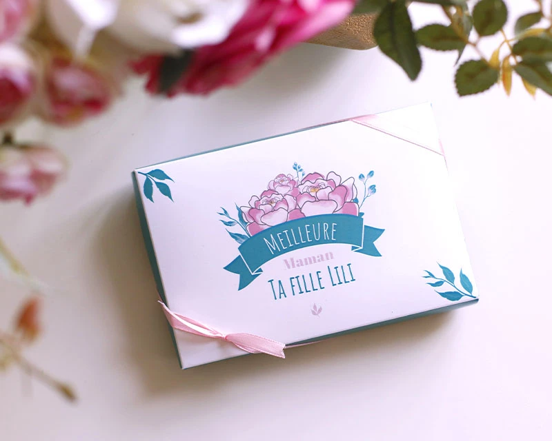 Boîte De Chocolats Personnalisée - Collection Maman Fleurie 2 Boîte De Chocolats Personnalisée - Collection Maman Fleurie – Image 2