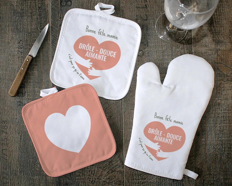 Gant Et Maniques Personnalisables - C'est Pour ça Qu'on T'aime 1 Gant Et Maniques Personnalisables - C'est Pour ça Qu'on T'aime